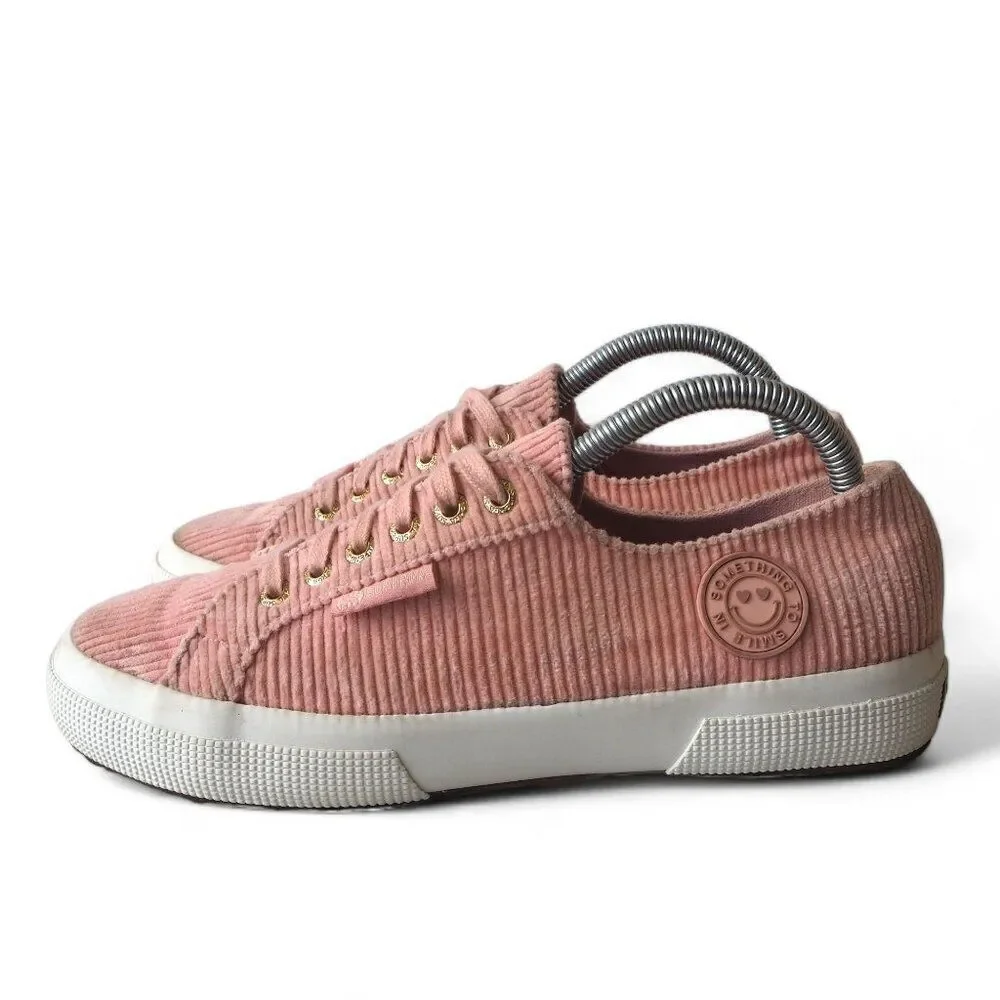 Superga x‎ Something Navy 2750 Corduroy Casual Sneakers Dusty Pink Women's 9